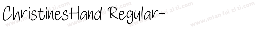 ChristinesHand Regular字体转换